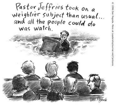 Pastor Jeffries took on a weightier subject than usual...and all the people could do was watch.
