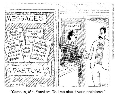 Come in, Mr. Fenster. Tell me about your problems