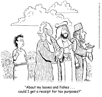 About my loaves and fishes...could I get a receipt for tax purposes?