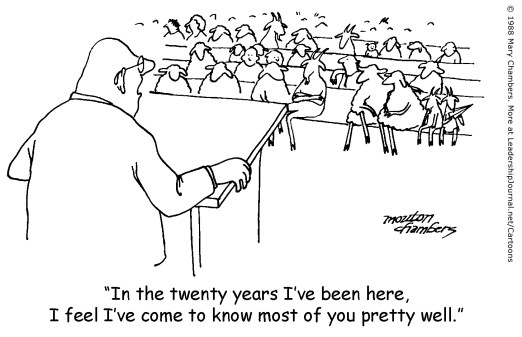 In the twenty years I've been here, I feel I've come to know most of you pretty well.
