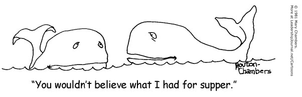 You wouldn't believe what I had for supper.