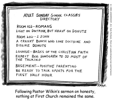 Following Pastor Wilkin's sermon on honesty, nothing at First Church remained the same.