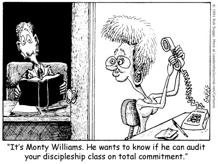 It's Monty Williams. He wants to know if he can audit your discipleship class on total commitment.