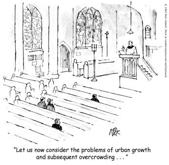 Let us now consider the problems of urban growth and subsequent overcrowding...