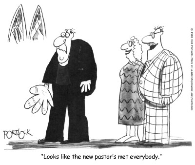 Looks like the new pastor's met everybody.