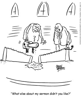 What else about my sermon didn't you like?