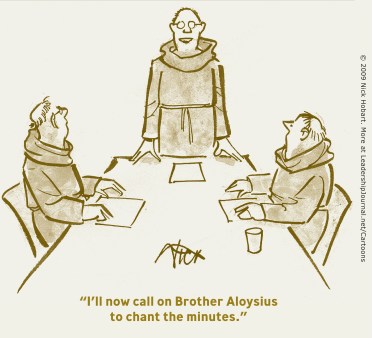 I'll now call on Brother Aloysius to chant the minutes.