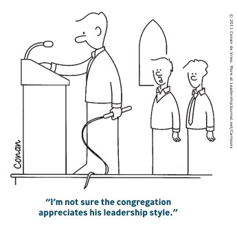 I'm not sure the church appreciates his leadership style.