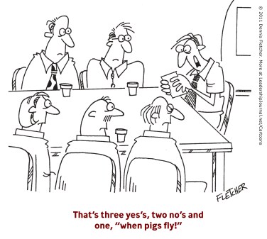 That's three yes's, two no's, and one 'when pigs fly.'