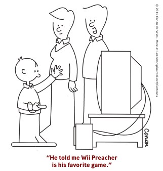 He told me Wii Preacher is his favorite game.