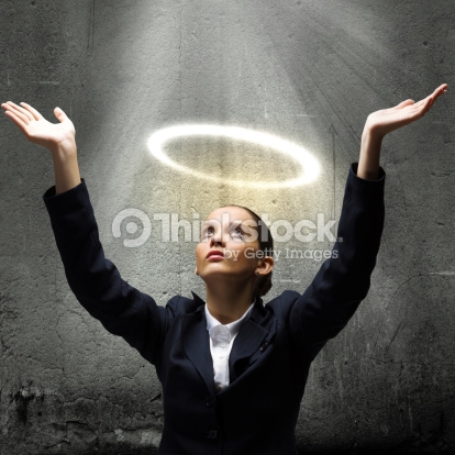 An icon for the Feast of St. Jennifer, patroness of middle managers and lost paper clips.