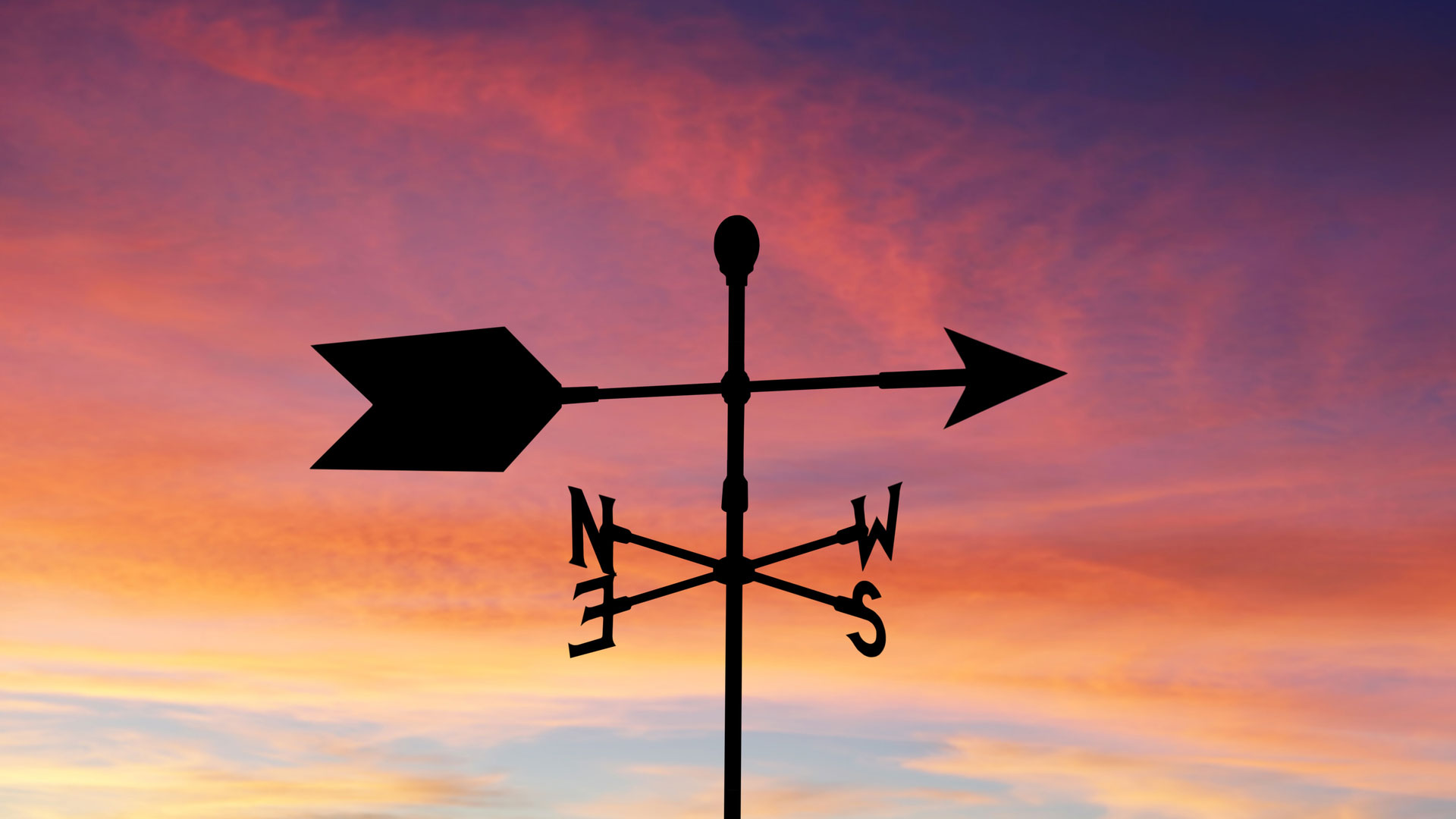 Weather vane, illustrating the shifting wind.