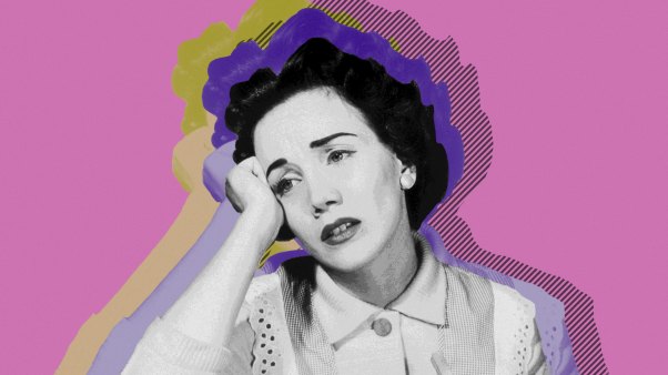 woman looking longingly off to the side