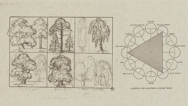 Sketches of trees and a color triad