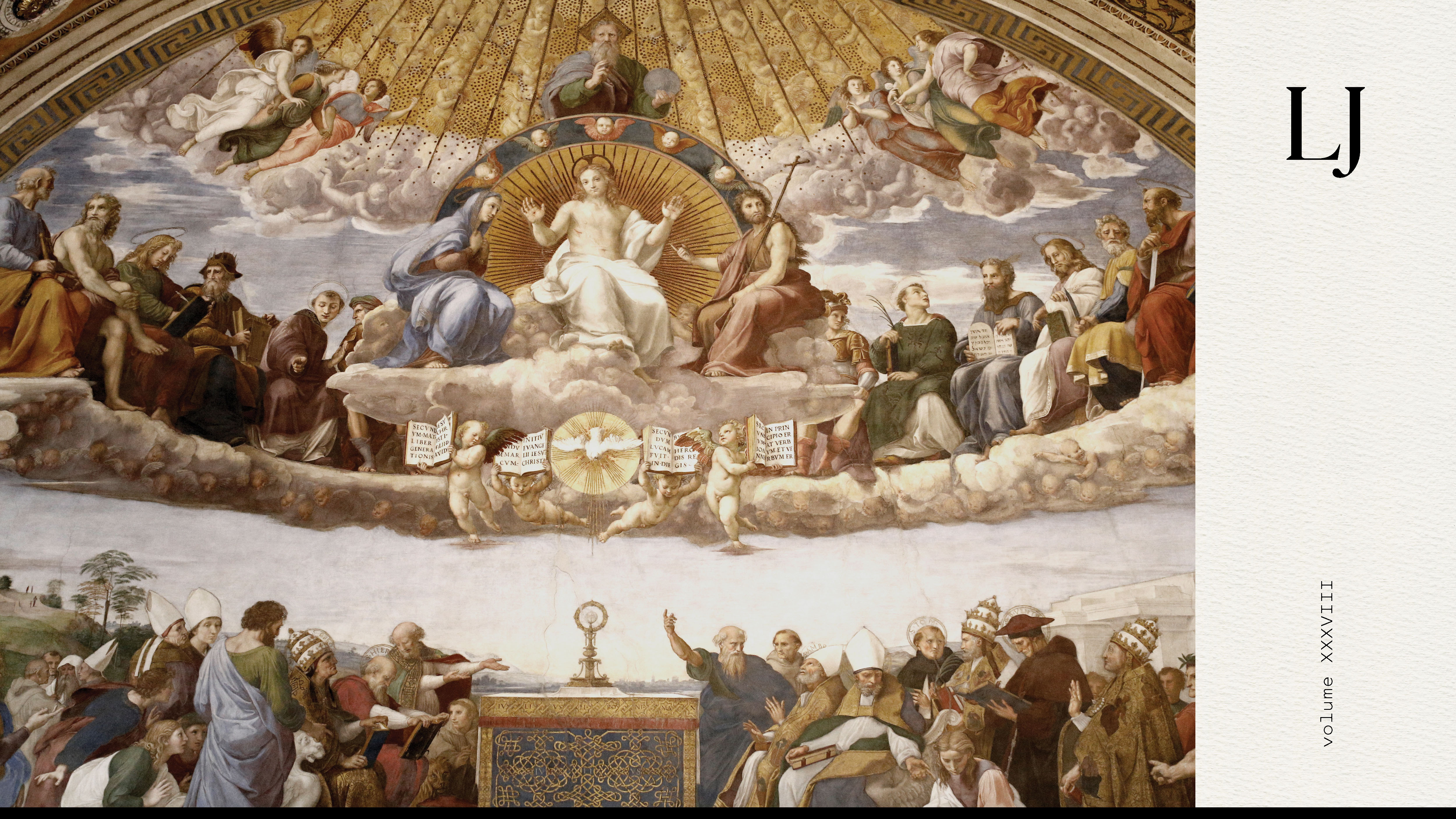 Painting of the Disputation over the Most Holy Sacrament by Raphael