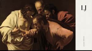 Painting of The Incredulity of Saint Thomas by Caravaggio