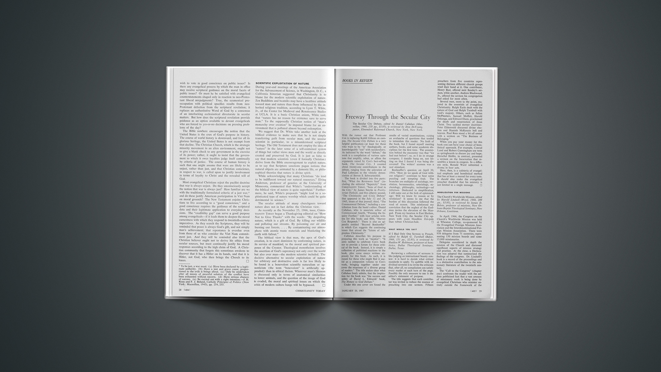 Book Briefs: January 20, 1967 - Christianity Today