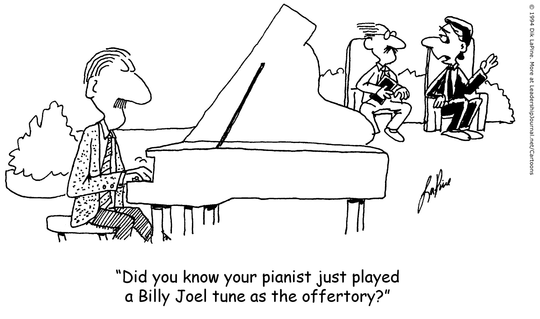 Did you know your pianist just played a Billy Joel tune as the offertory?
