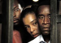 Antonio Lyons, Sophie Okonedo and Don Cheadle