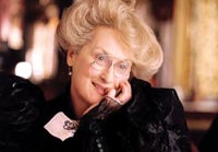 Meryl Streep as the paranoid, neurotic Aunt Josephine