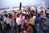 On the set of the film