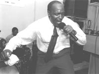 Brother C and his street corner megaphone