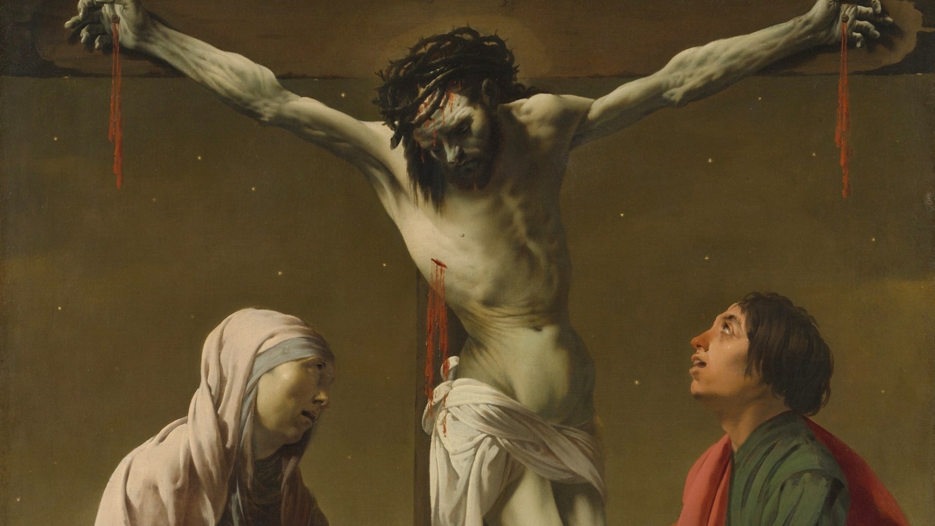 The Crucifixion with the Virgin and Saint John, by Hendrick ter Brugghen