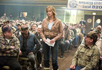 Josey gets ready to address members of her union