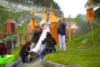 The White Witch (Tilda Swinton) gets special attention from the crew