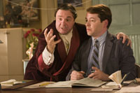 Nathan Lane as Max Bialystock tries to sell a scheme to Matthew Broderick as Leo Bloom