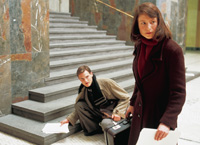 Julia Jentsch as Sophie Scholl, distributing anti-Nazi literature
