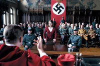 At the hearings, Sophie is interrogated by a Nazi judge