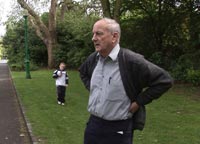 O'Grady, on a neighborhood street in Ireland