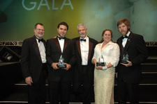Heartland CEO Jeff Sparks (left) with Saturday's winners