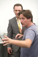 Emilio Estevez directs Christian Slater