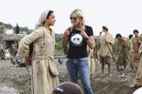 Hardwicke with Keisha Castle-Hughes, who plays Mary