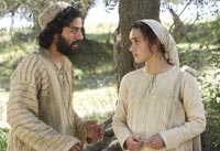 Oscar Isaac as Joseph, Keisha Castle-Hughes as Mary