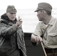 Eastwood on the set with Watanabe