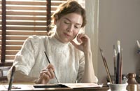 Beatrix works her magic with a pen