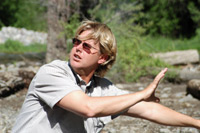 Landon on the set of 'The Last Sin Eater'