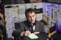 Sam Raimi on the set