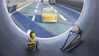 Mooseblood the mosquito (Chris Rock) teaches Barry about life in the fast lane