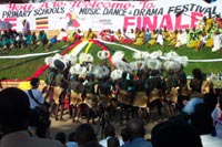 The dance competition is a blazing array of color