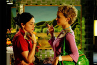 Natalie Portman (right) as Leslie