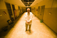 Director Errol Morris on the set