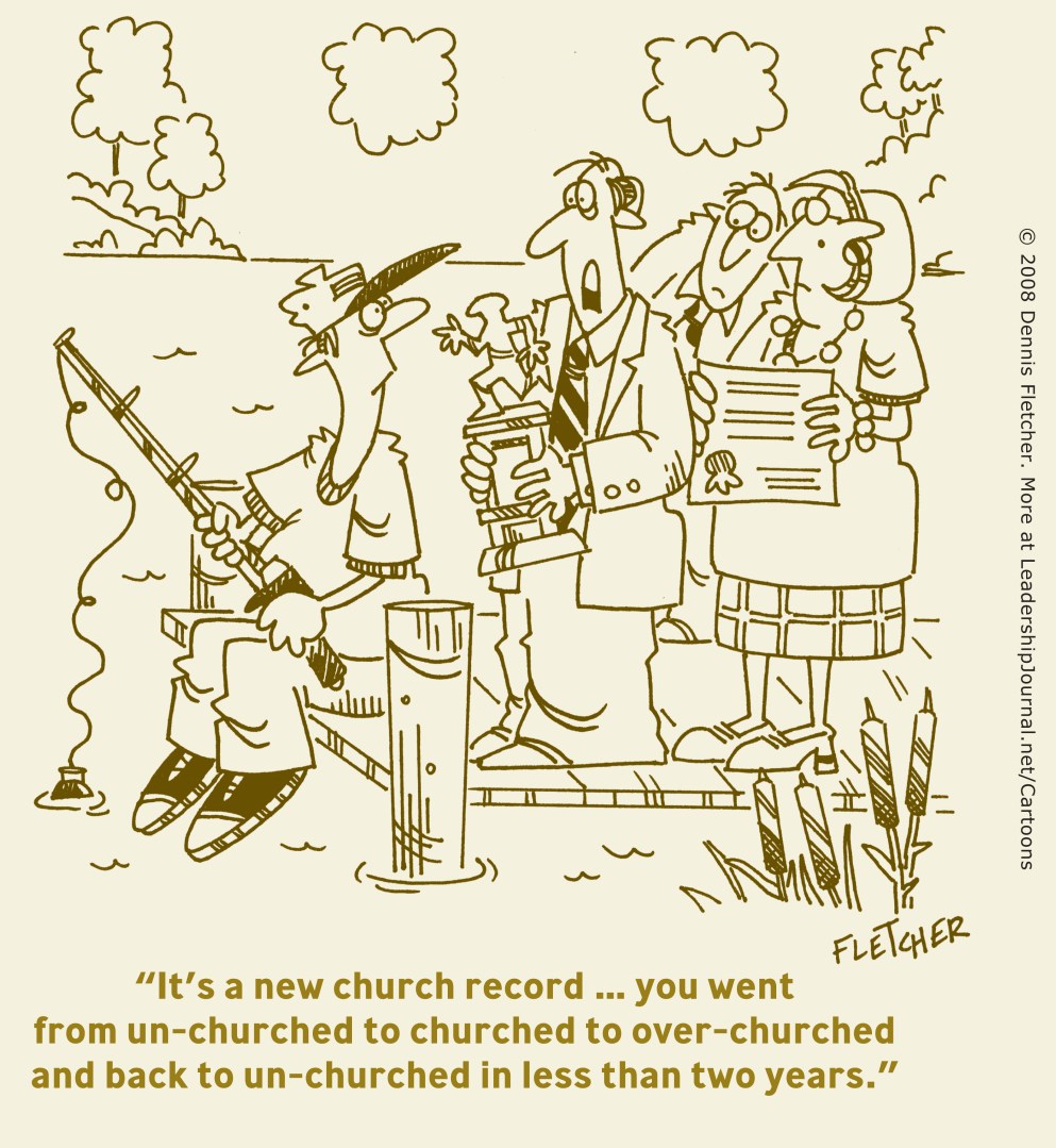 It's a new church record … you went from un-churched to churched to over-churched and back to un-churched in less that two years.