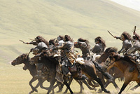 Genghis Khan and his men are off to war
