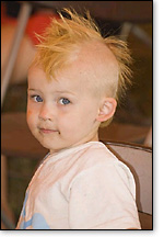 Crazy haircuts are common at Cornerstone—among all age groups. (Photo by Megan Sontag)