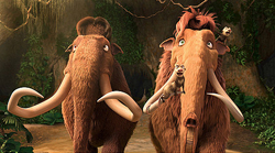 Mammoths Manny and Ellie, along with possums Crash and Eddie