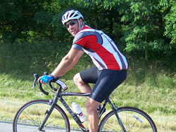 Schultz on his bike tour